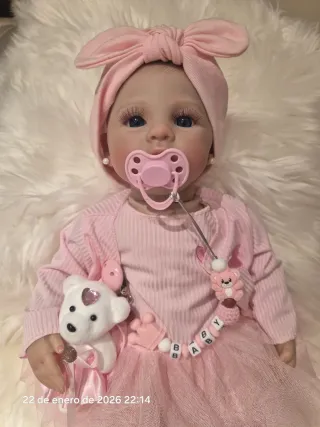 Bebé Reborn Rosa con Osito