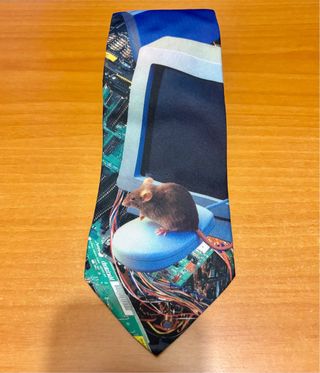 Corbata RALPH MARLIN Vintage 1995 Diseño RATÓN PC