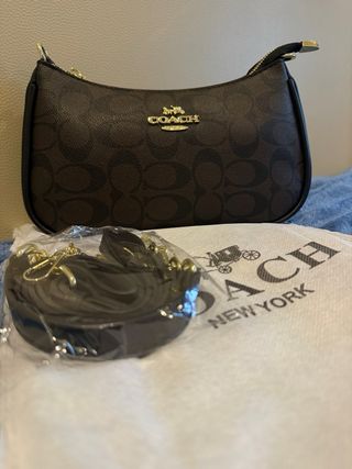 Mala Coach Preto Dourado