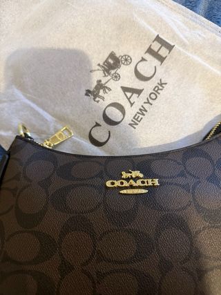 Mala Coach Preto Dourado