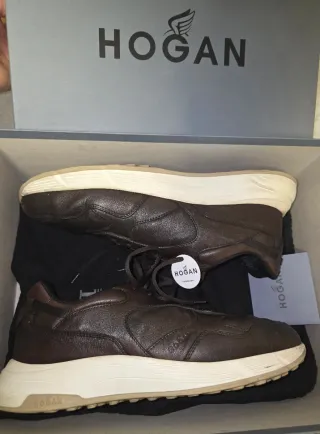 Scarpe Hogan Uomo Pelle Marrone Tg 43