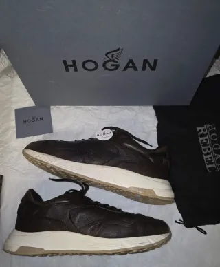 Scarpe Hogan Uomo Pelle Marrone Tg 43