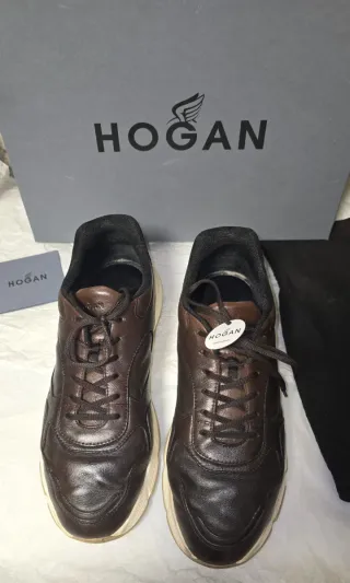 Scarpe Hogan Uomo Pelle Marrone Tg 43