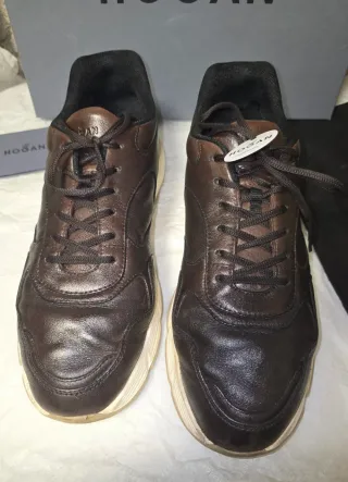 Scarpe Hogan Uomo Pelle Marrone Tg 43