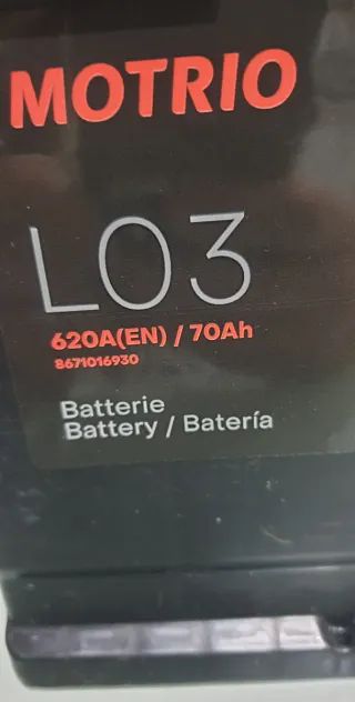 Batería coche 70Ah MOTRIO LO3