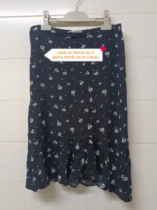 Falda estampada flores