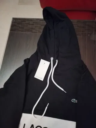 Sudadera Lacoste Negra y Blanca