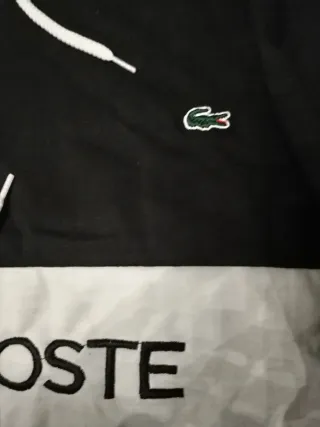 Sudadera Lacoste Negra y Blanca