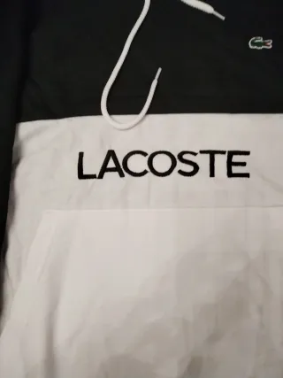 Sudadera Lacoste Negra y Blanca