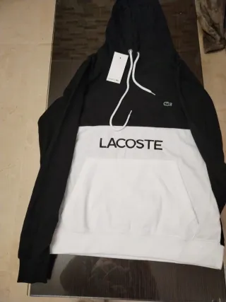 Sudadera Lacoste Negra y Blanca