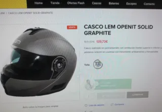 Casco de moto LEM Openit Grafito talla S