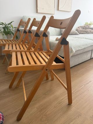 3 Sillas Plegables Madera IKEA