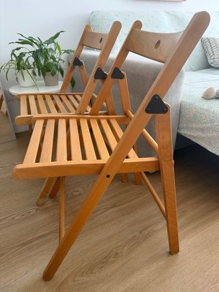 3 Sillas Plegables Madera IKEA