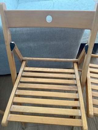 3 Sillas Plegables Madera IKEA