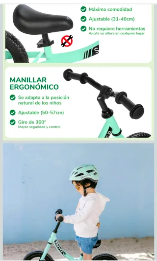 Bicicleta Sawyer Sin Pedales Ultraligera