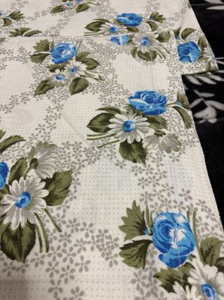 2 Lençóis Flanela 150x260cm Azul e Branco