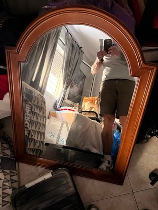 Espejo de caoba antiguo