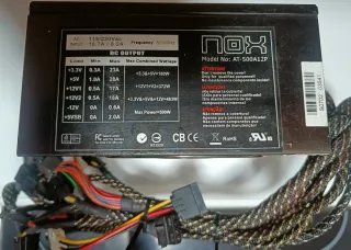 F. Alimentación PC NOX 500W (PCIe x6 ➕ PCIe x4)