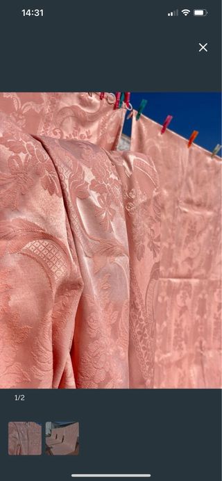 Mucha tela antigua 5 piezas un lote para olga