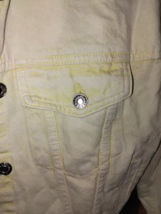 Chaqueta vaquera Mango amarilla Talla M