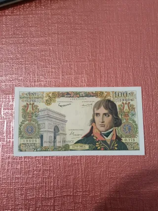 Billete 100 Francos Franceses Napoleón