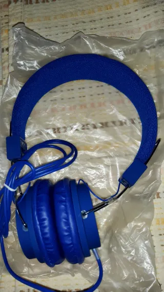 Auriculares de diadema azules