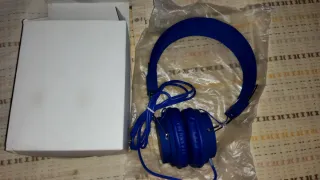 Auriculares de diadema azules
