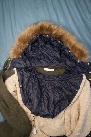 Abrigo verde con borreguito