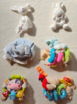 Lote Juguetes Bebé Peluche Sonajero Mordedor