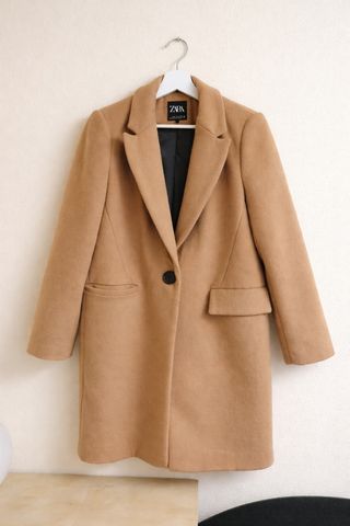 Abrigo lana Zara marrón