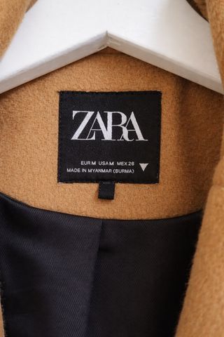 Abrigo lana Zara marrón