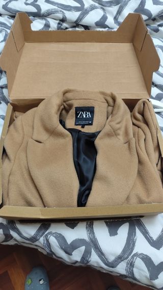 Abrigo lana Zara marrón