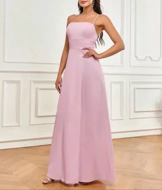 Vestido de fiesta rosa talla L
