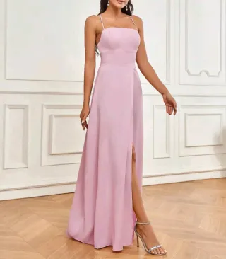 Vestido de fiesta rosa talla L