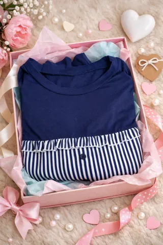 Camisola azul com riscas – Tamanho XXL