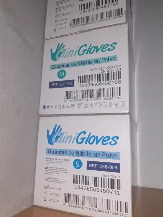 Guantes de Nitrilo sin  Polvo
