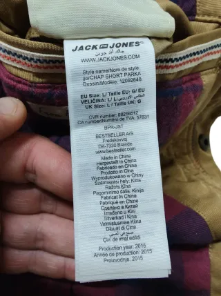 JACK & JONES giacca cappotto cappuccio montagna L