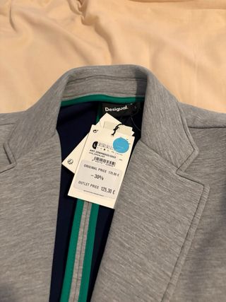 Americana Desigual Neopreno Gris Talla L