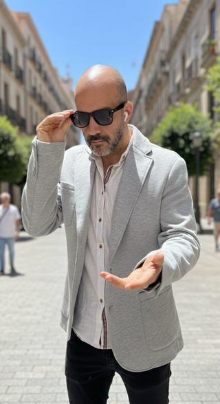 Americana Desigual Neopreno Gris Talla L