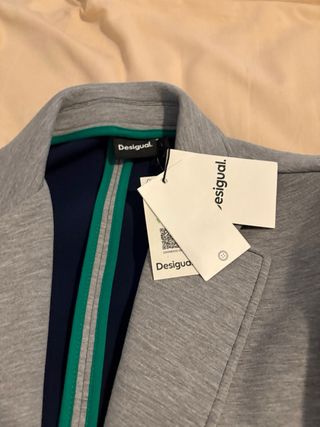 Americana Desigual Neopreno Gris Talla L