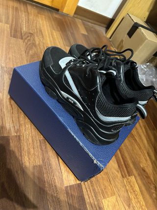 Scarpe Dior B22 nere e argento