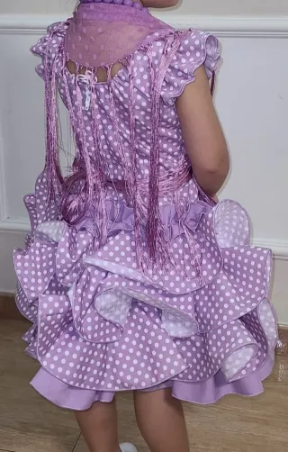 Vestido Flamenca Niña Morado
