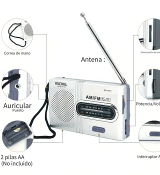 Rádio Portátil INDIN AM/FM BC-R21