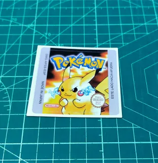 Pegatina Pokémon Amarillo Game Boy ESP