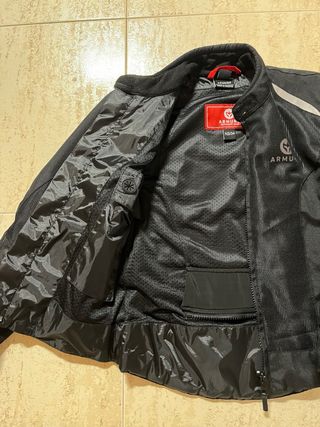 Chaqueta Moto ARMURE Negra y Gris talla S c