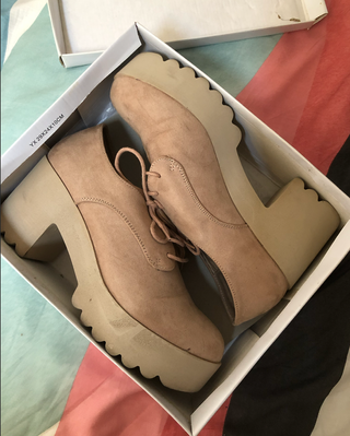 Zapatos rosa ante plataforma talla 41