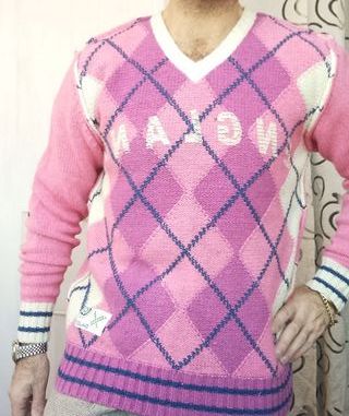 Maglione Vintage Lana Gaudi Rosa size M ITALY