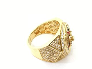 sello oro 18k con circonita