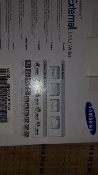 Grabadora DVD Externa Samsung SE-S084 Slim