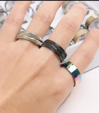 20 anillos de acero inoxidable